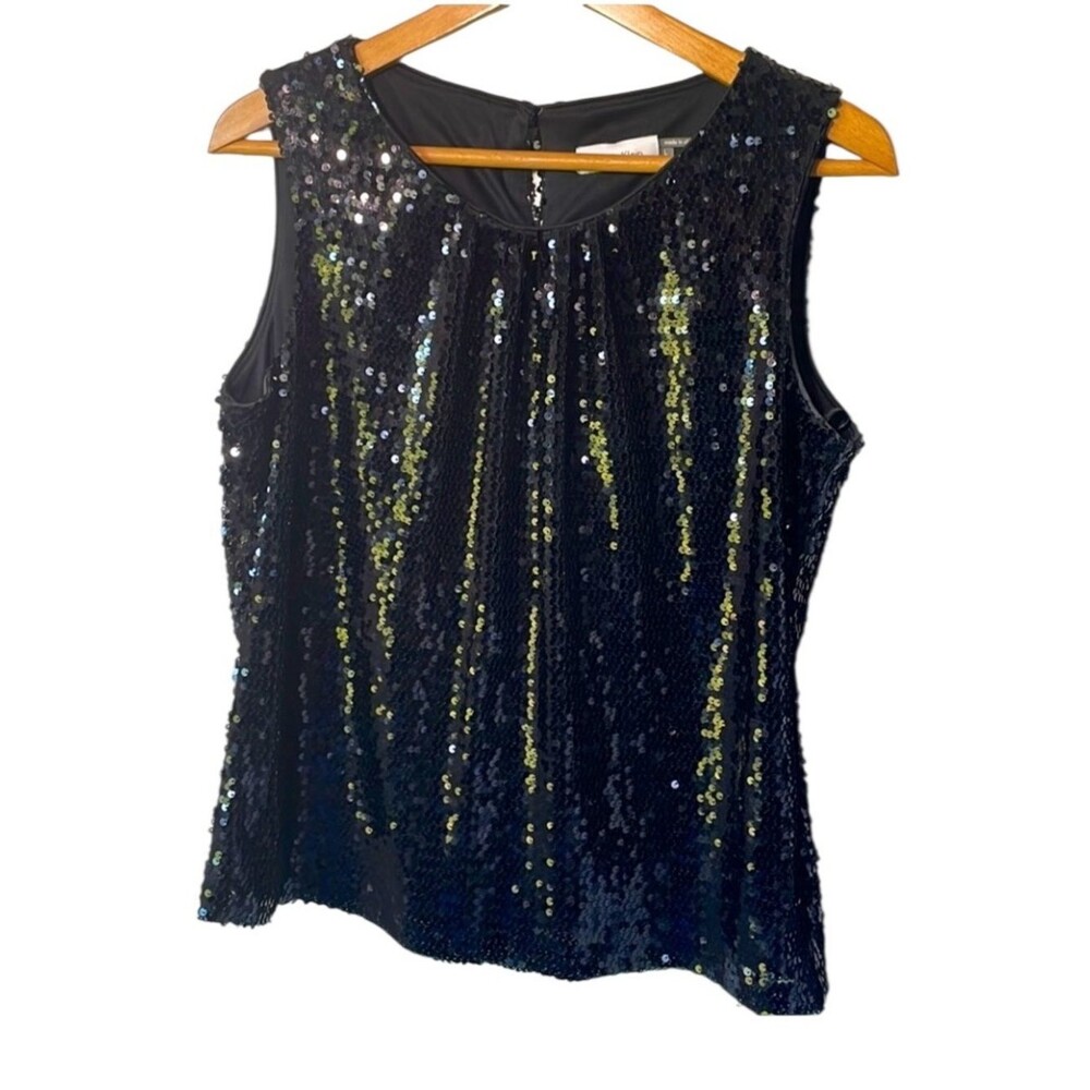 Calvin Klein black sequin tank Large. Formal Career Cocktails Staple